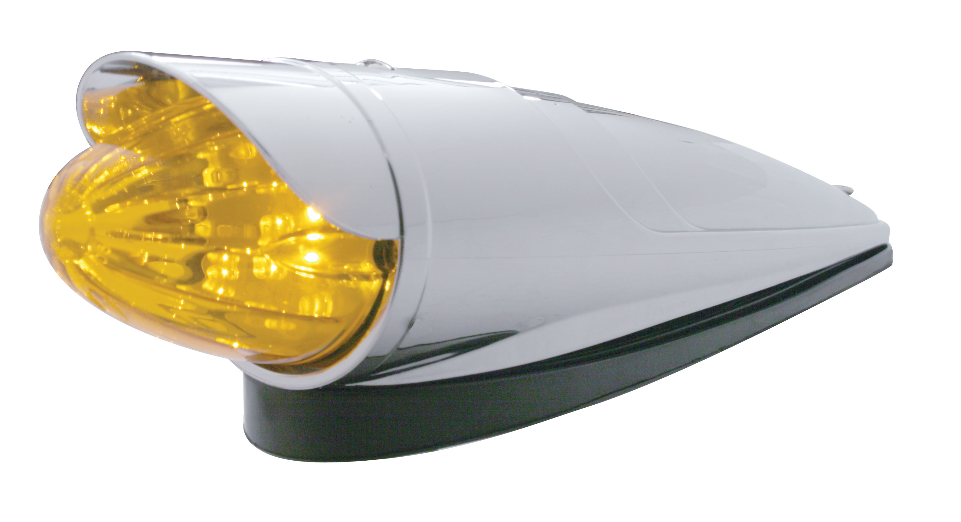 19 Amber Led Grakon 1000 Style Watermelon Cab Light W/ Visor - Amber Lens