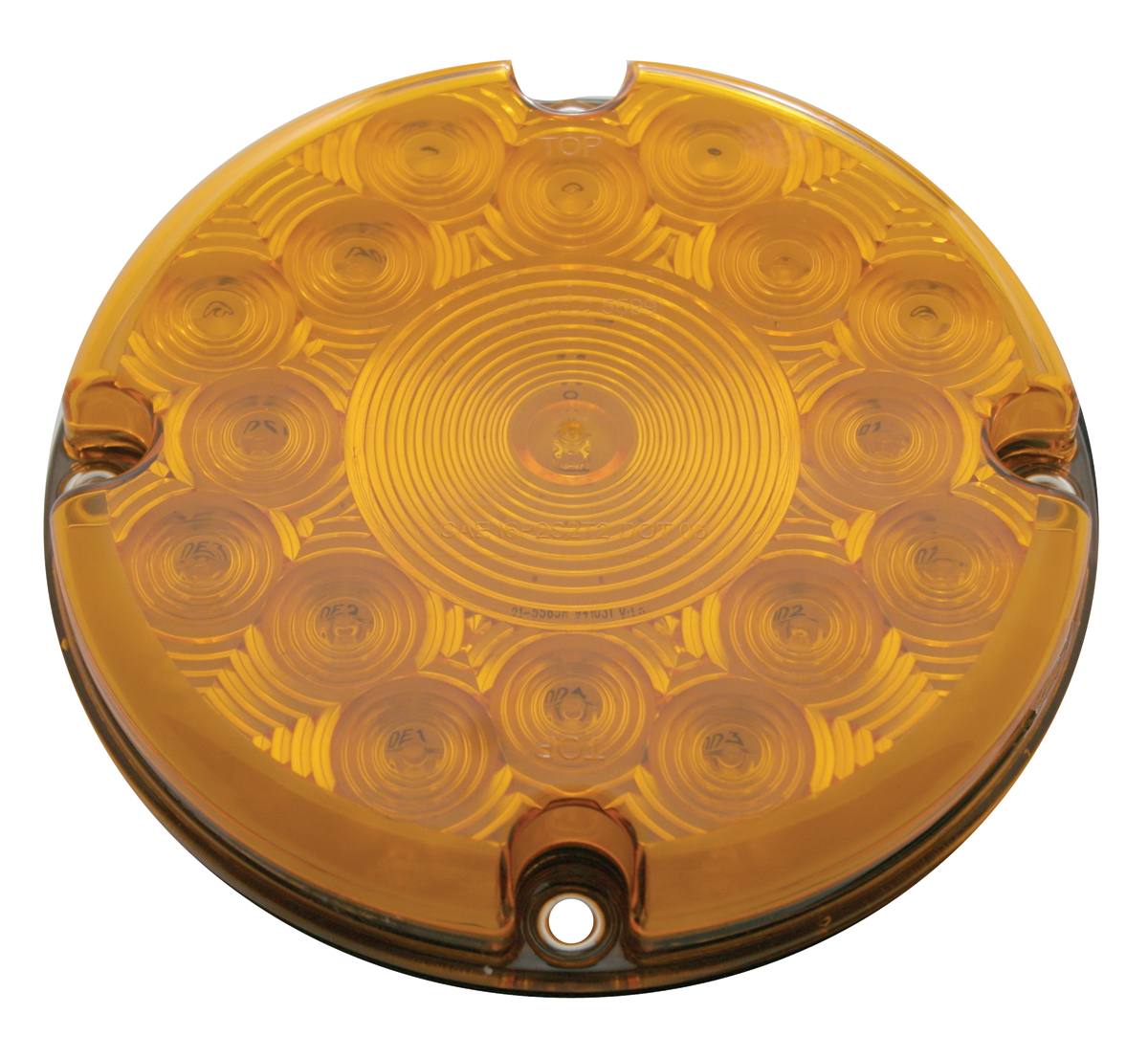 17 Amber Led 7" Round P/T/C Light - Amber Lens