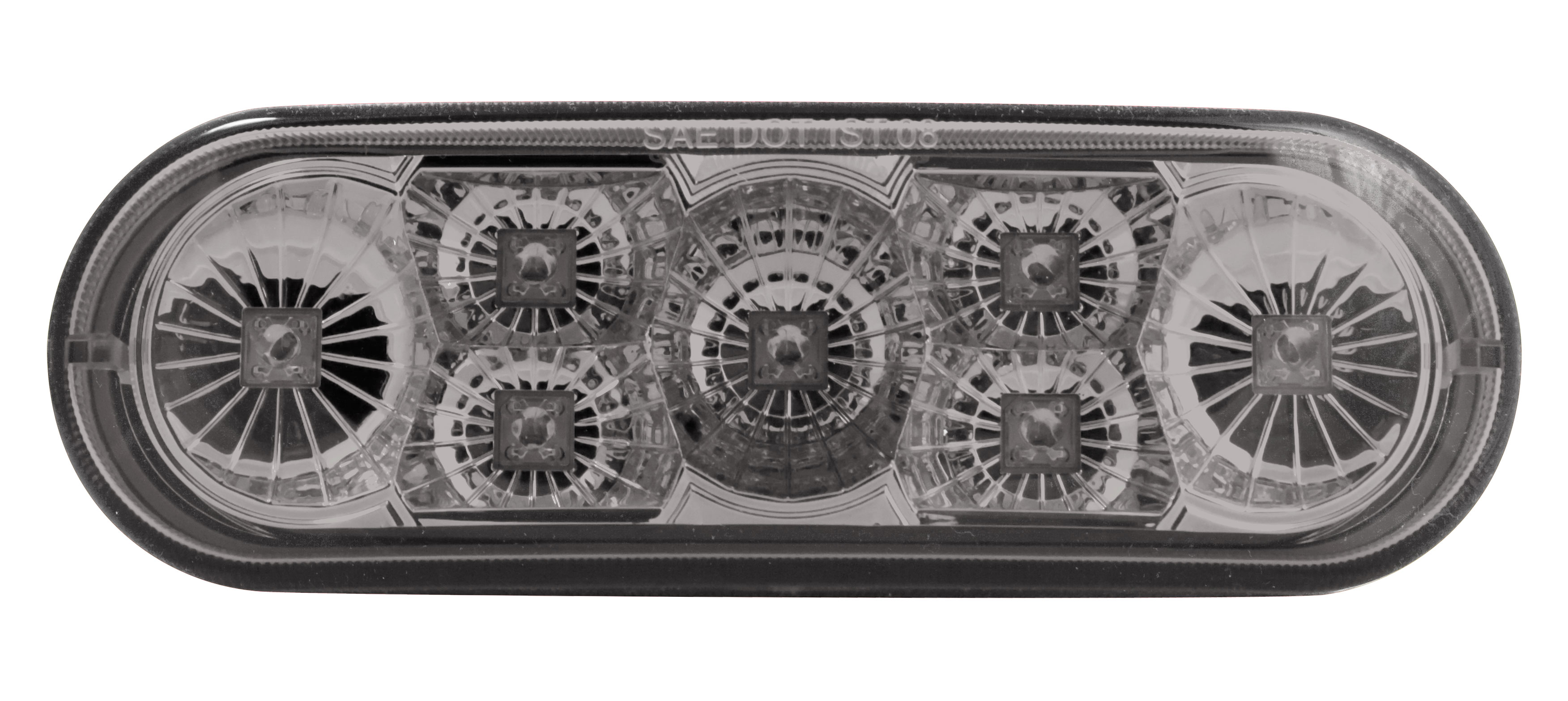 7 Amber Led Oval S/T/T & P/T/C Light - Clear Lens