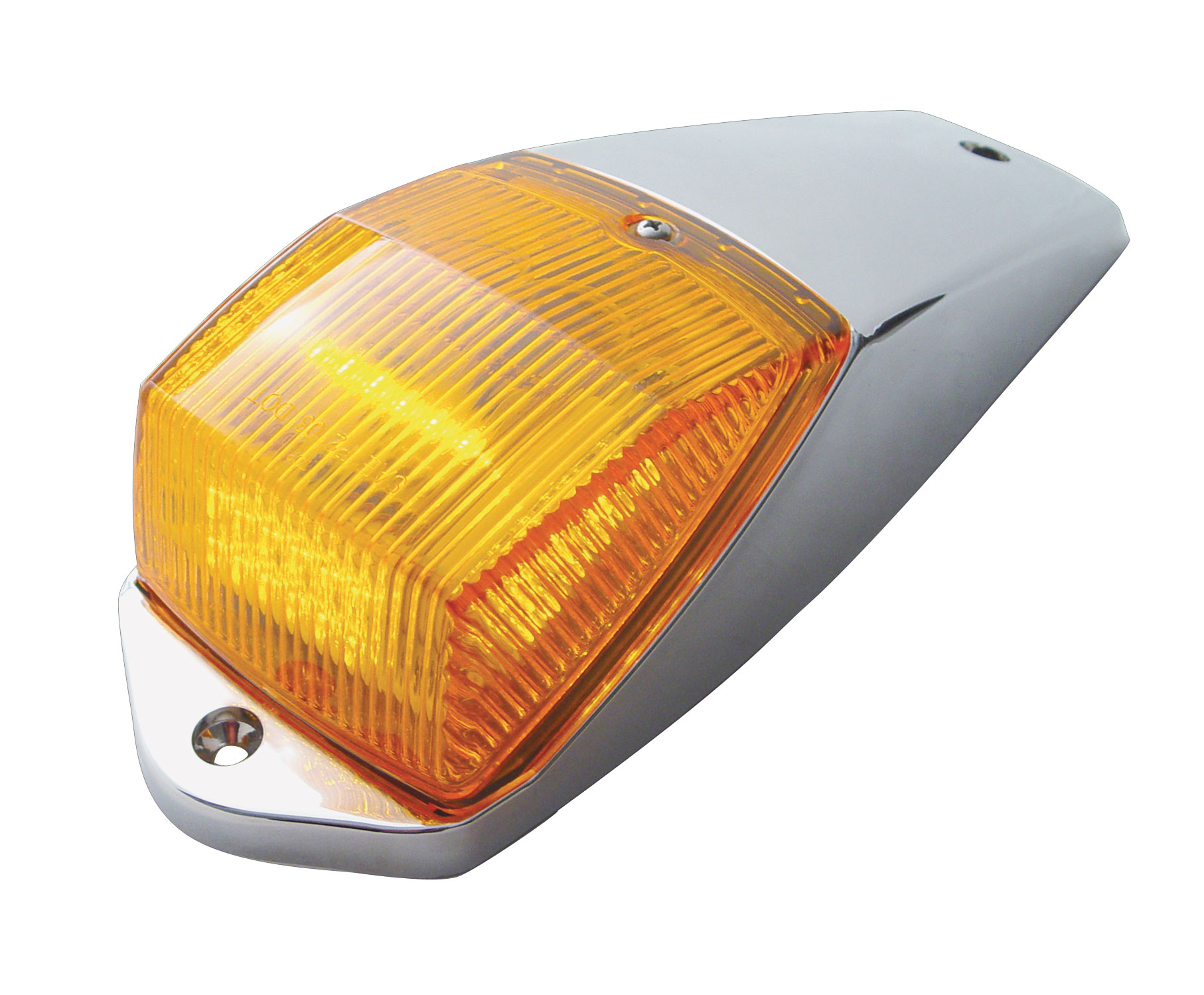 36 Amber Led Cab Light Kit With Chrome Plastic Housing - Amber Lens