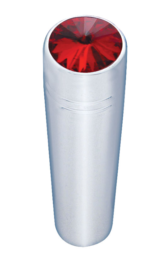 Chrome Peterbilt Short Toggle Switch Extension W/ Diamond - Red