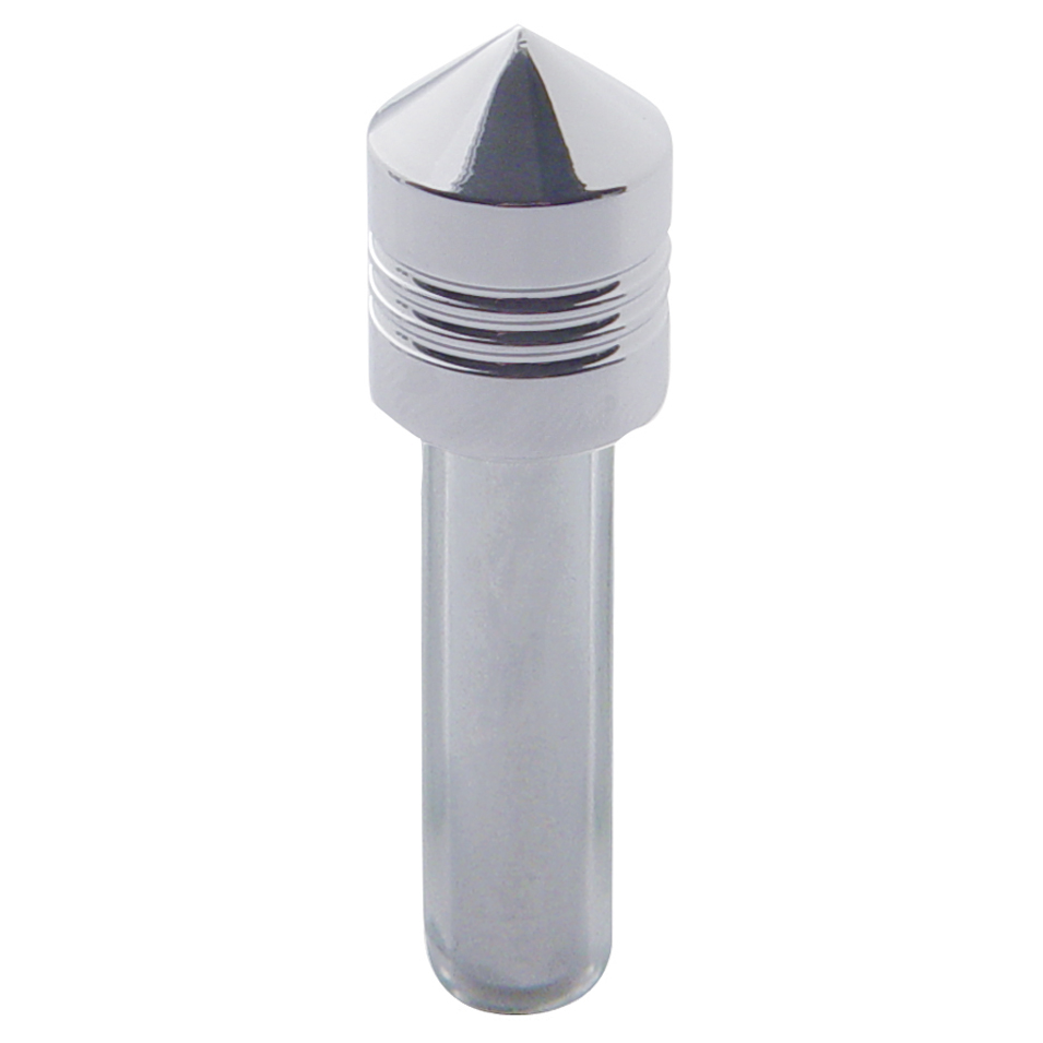 (2/Card) Chrome Aluminum Pointed Door Lock