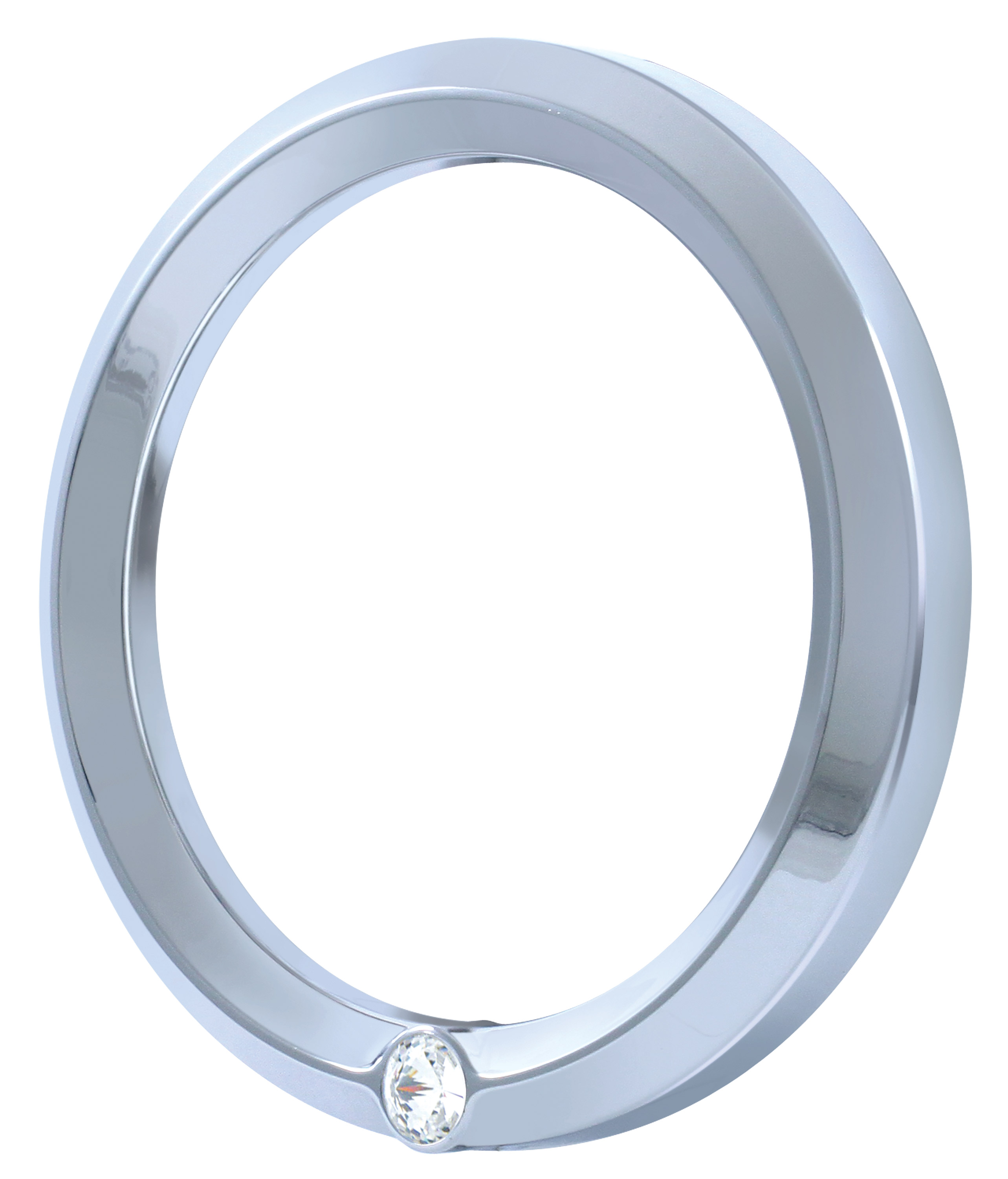 Chrome 2006+ Peterbilt Speed/Tachometer Gauge Cover W/ Diamond - Clear