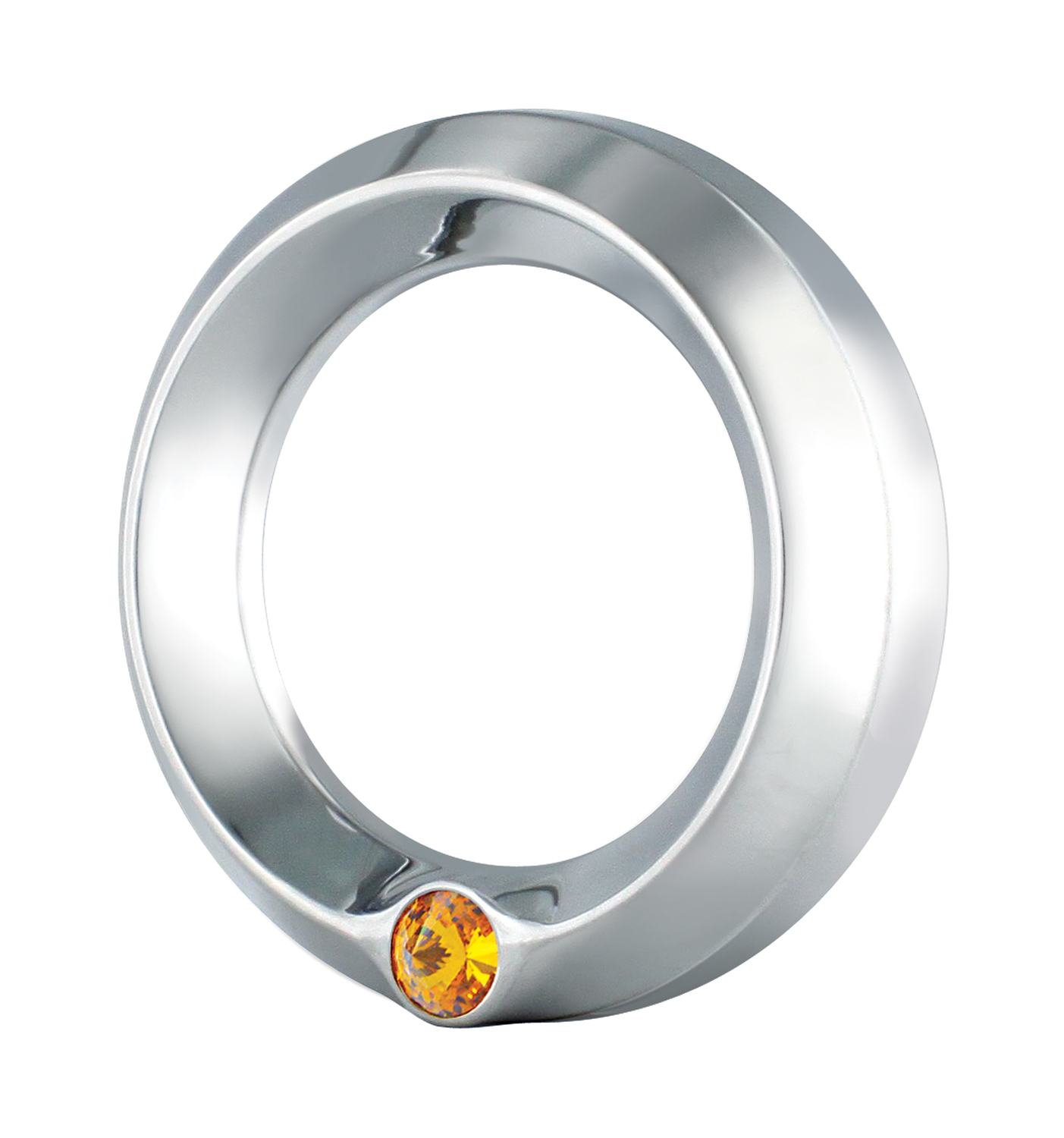 Chrome Peterbilt Speed/Tachometer Gauge Cover W/ Diamond - Amber