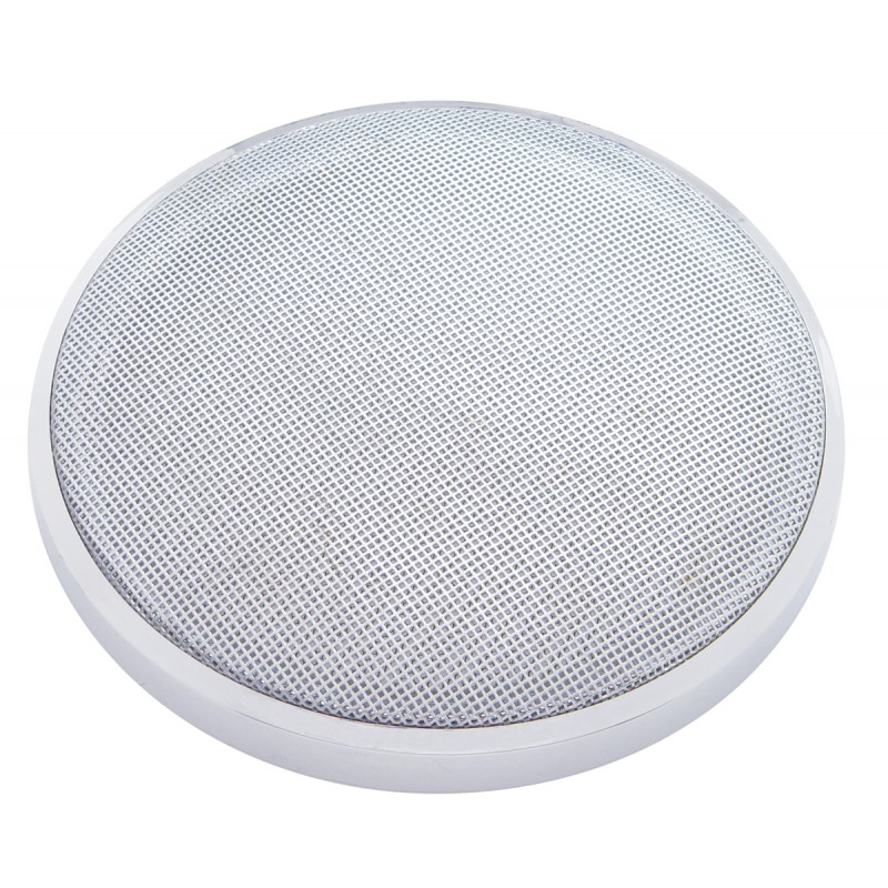 (2/Card) Chrome Plastic 6 1/2" Round Peterbilt Speaker Cover