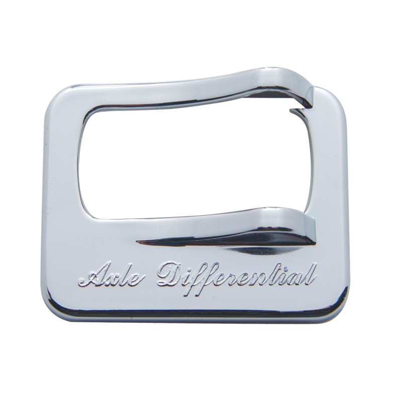 Chrome Plastic Peterbilt Rocker Switch Cover - "Axle Differential" Molded Script