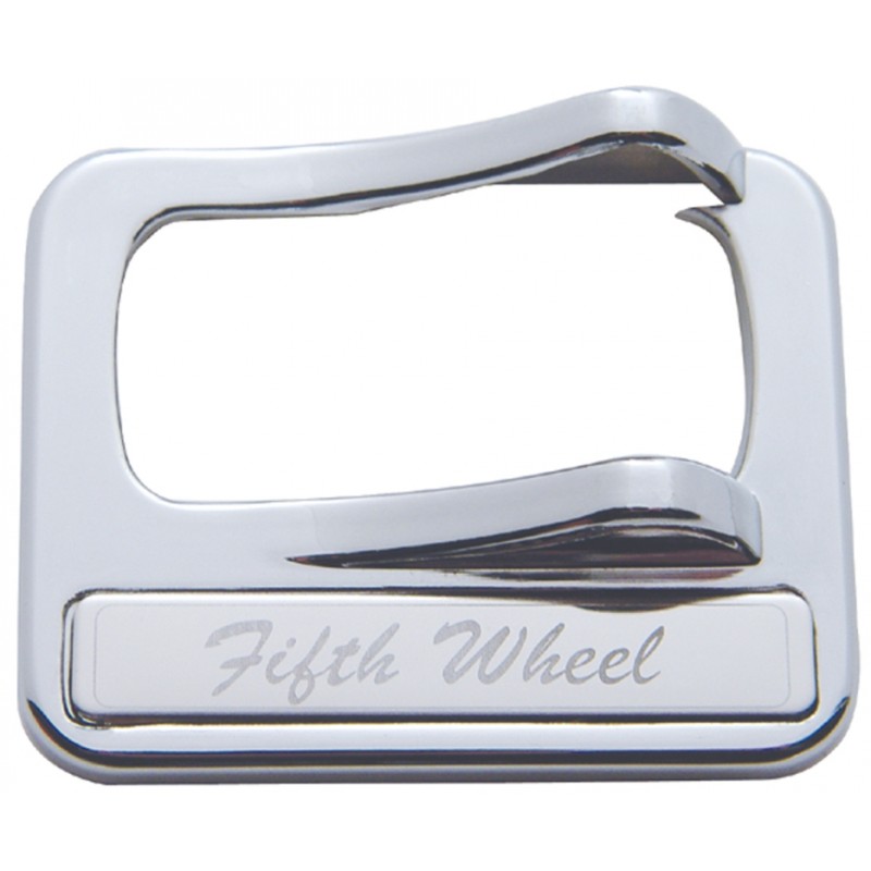 Chrome Plastic Peterbilt Rocker Switch Cover - "Fifth Wheel" Stainless Steel Plaque