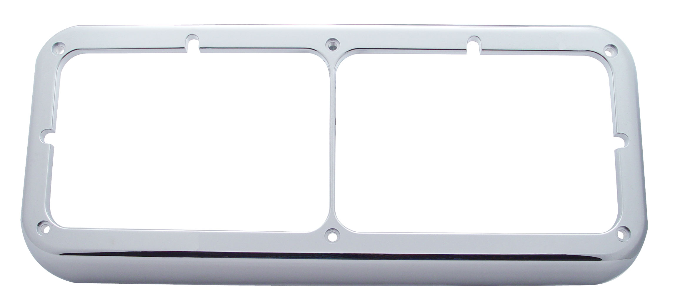 Chrome Plastic Dual Headlight Rectangular Bezel