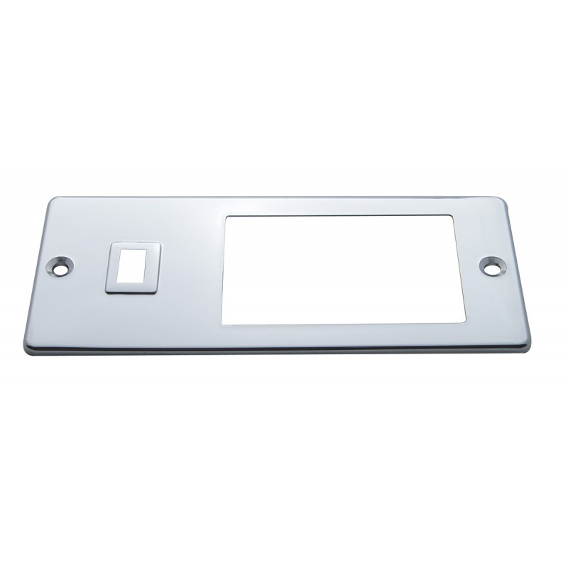 Chrome Plastic Peterbilt Dome Light Cover W/ Large Rectangular Opening