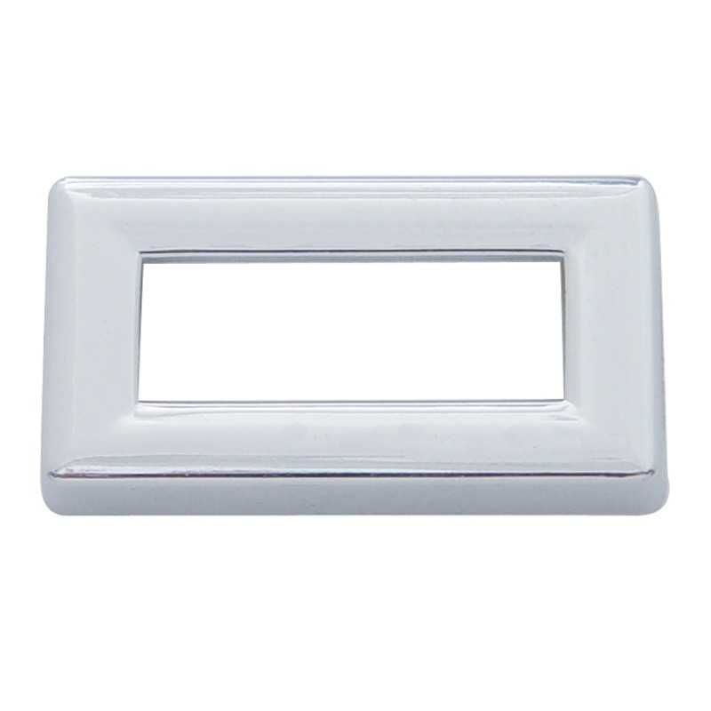 (6/Card) Chrome Plastic Early Peterbilt Toggle Switch Label Cover