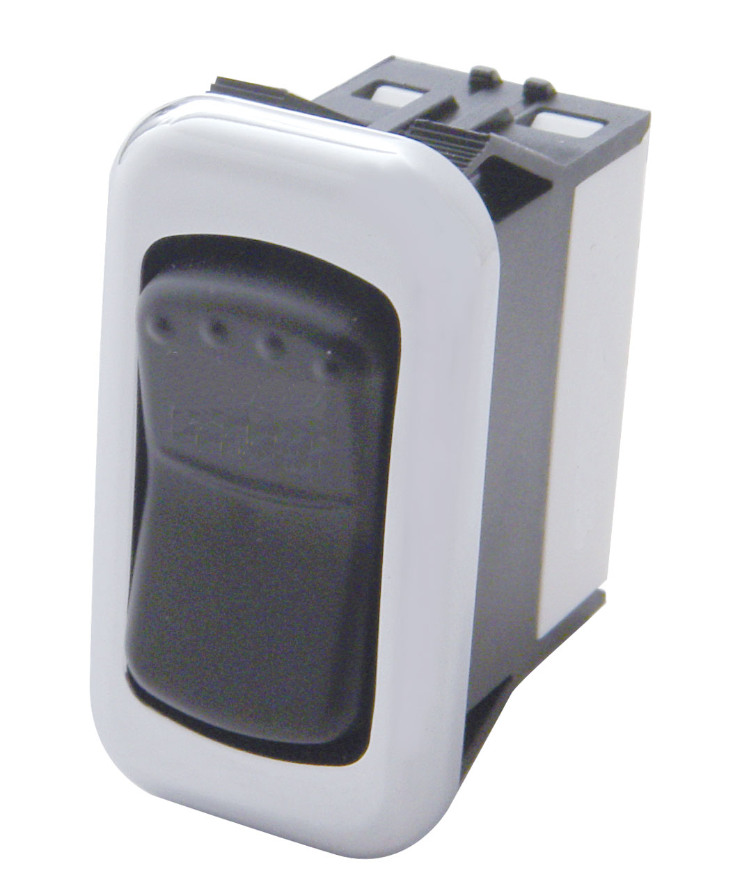 (3/Card) Chrome Plastic Rocker Switch Cover