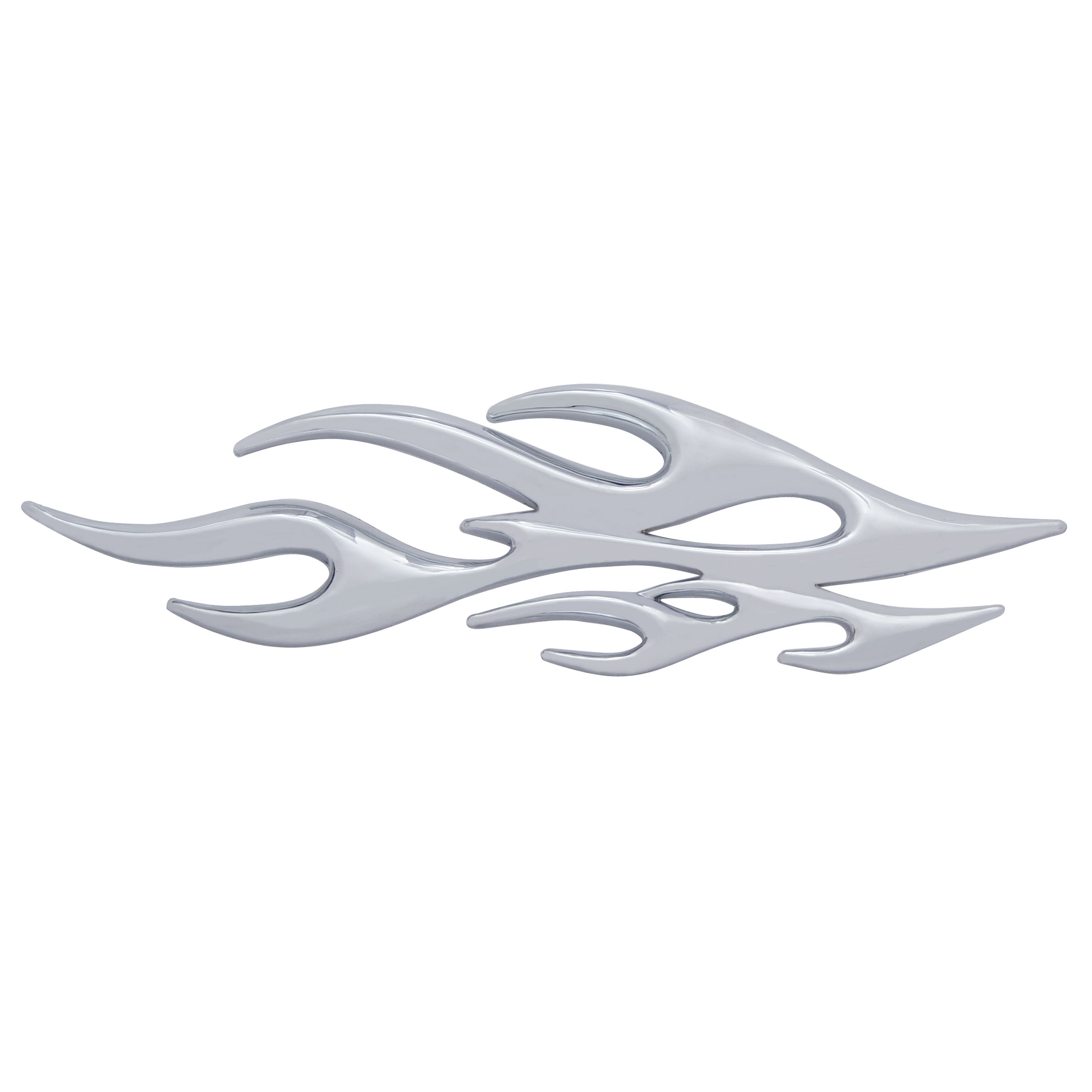 Chrome Plastic Flame Accent - Face Right