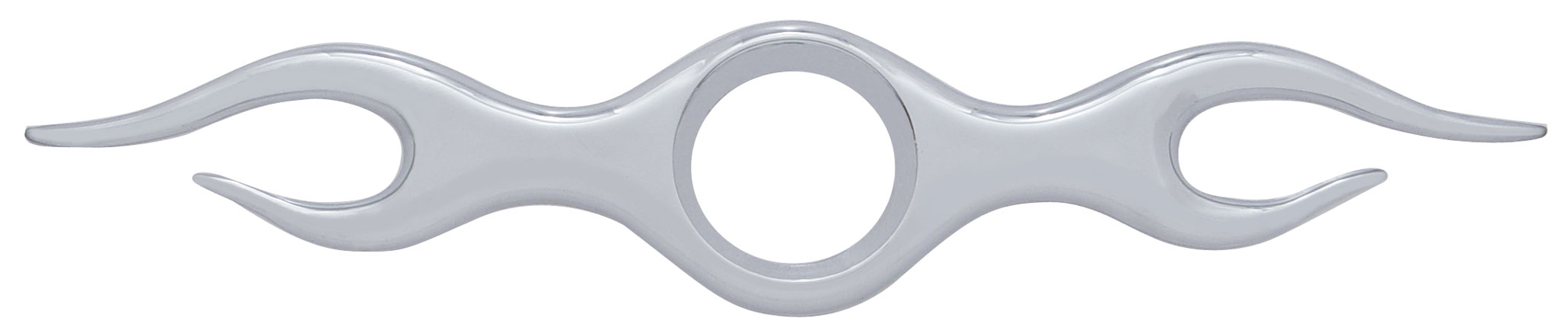 (2/Card) Chrome Plastic Peterbilt Flame Keyhole Guard