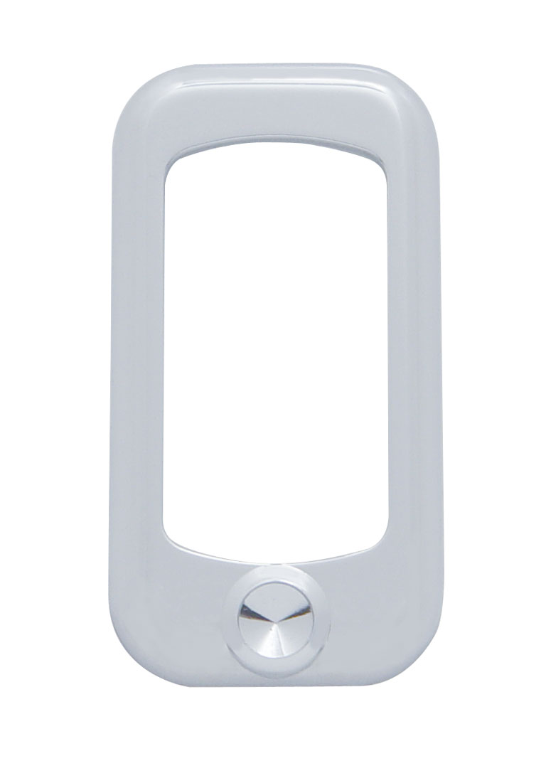 (3/Card) Chrome Plastic Rocker Switch Trim - Indented