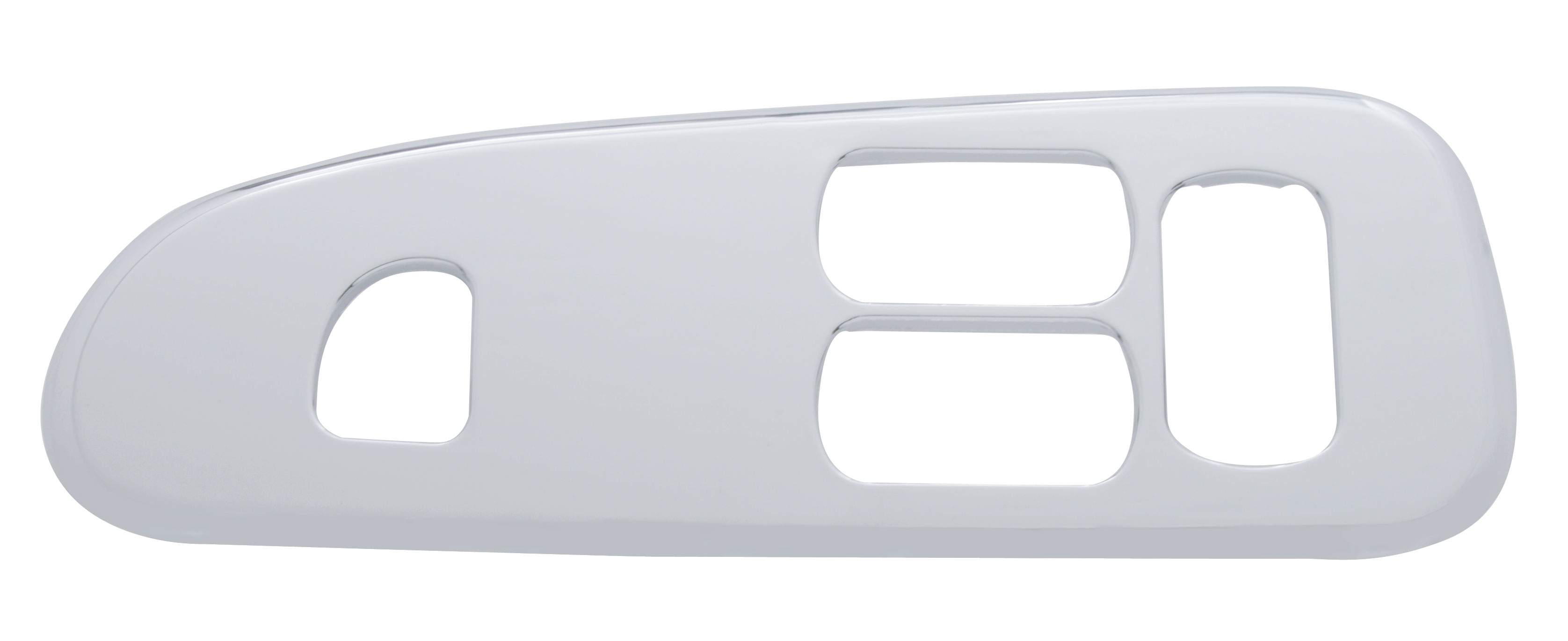 Chrome Plastic 2006+ Peterbilt Window Switch Trim - Driver Side W/ 4 Openings