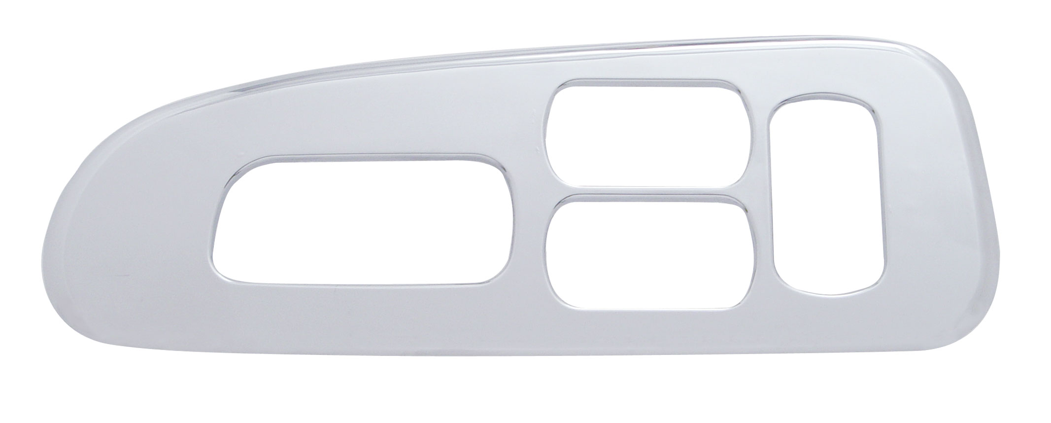 Chrome Plastic 2006+ Peterbilt Window Switch Trim - Driver Side W/ 4 Openings