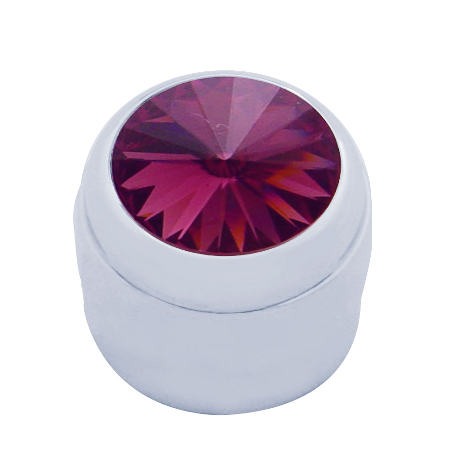 Chrome Plastic Delphi Radio Knob W/ Diamond - Purple
