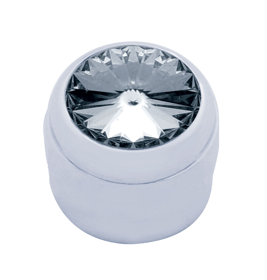 Chrome Plastic Delphi Radio Knob W/ Diamond - Smoke