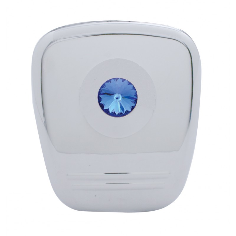 Chrome Plastic 2006+ Peterbilt Diagnostic Cover W/ Diamond - Blue