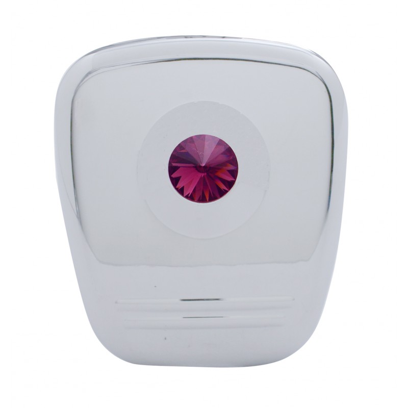 Chrome Plastic 2006+ Peterbilt Diagnostic Cover W/ Diamond - Purple