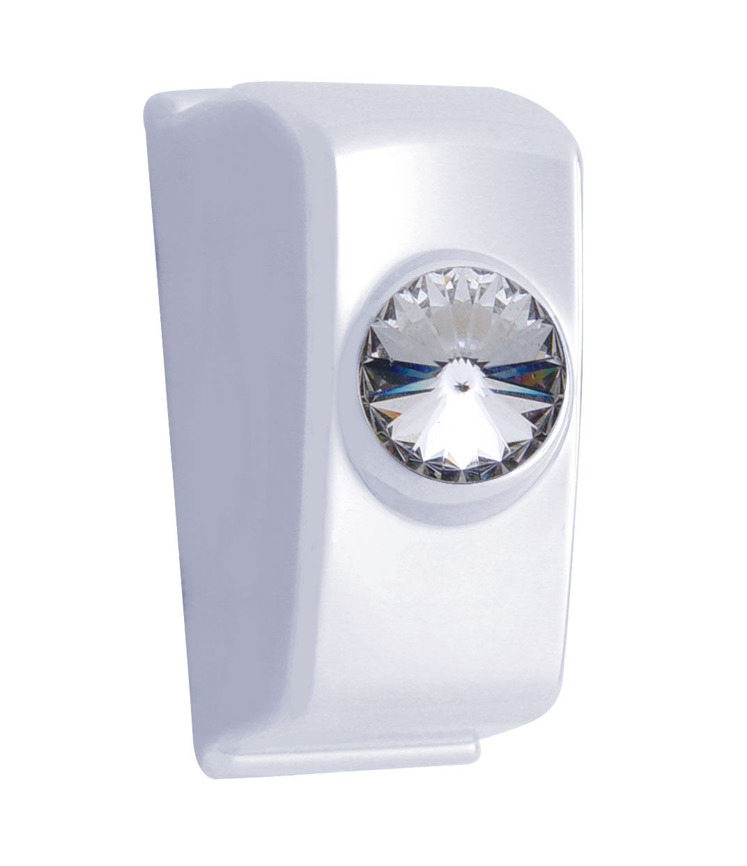 (2/Card) Chrome Plastic 2006+ Kenworth Dash Switch Plug W/ Diamond - Clear