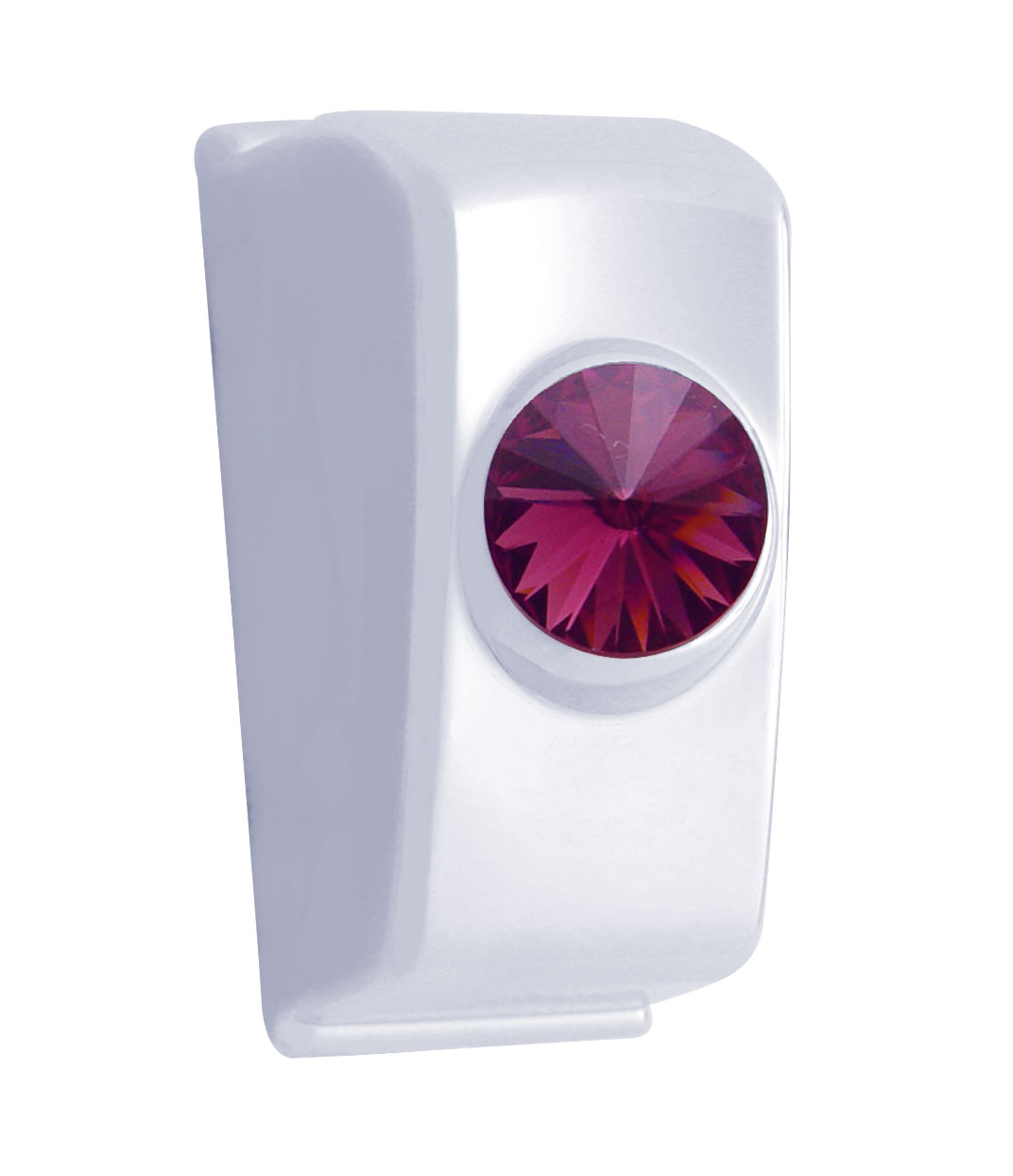 (2/Card) Chrome Plastic 2006+ Kenworth Dash Switch Plug W/ Diamond - Purple