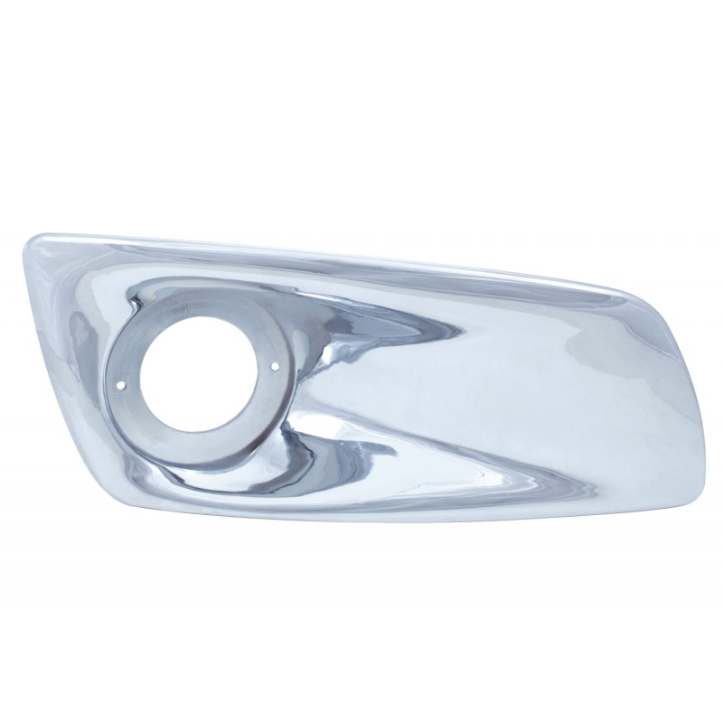 Chrome Plastic Kenworth T660 Front Bumper Light Bezel - Passenger