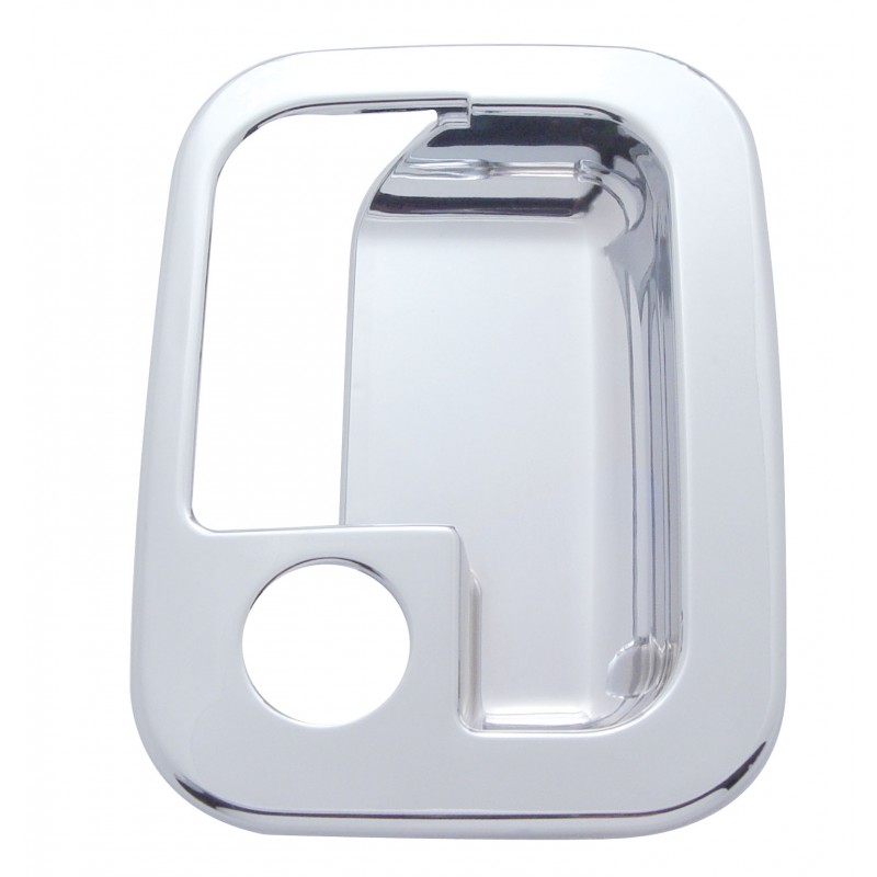 Chrome Plastic 2005+ Peterbilt/Kenworth Exterior Door Handle Trim - Passenger/Right Side