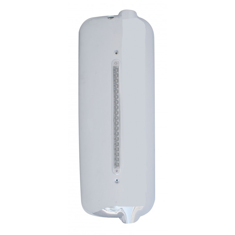 Chrome Plastic 2005 And Older Freightliner  Mirror Cover With 12" Led Light Bar, Pass. Side - 19 Amber/Clear Led With Reflector