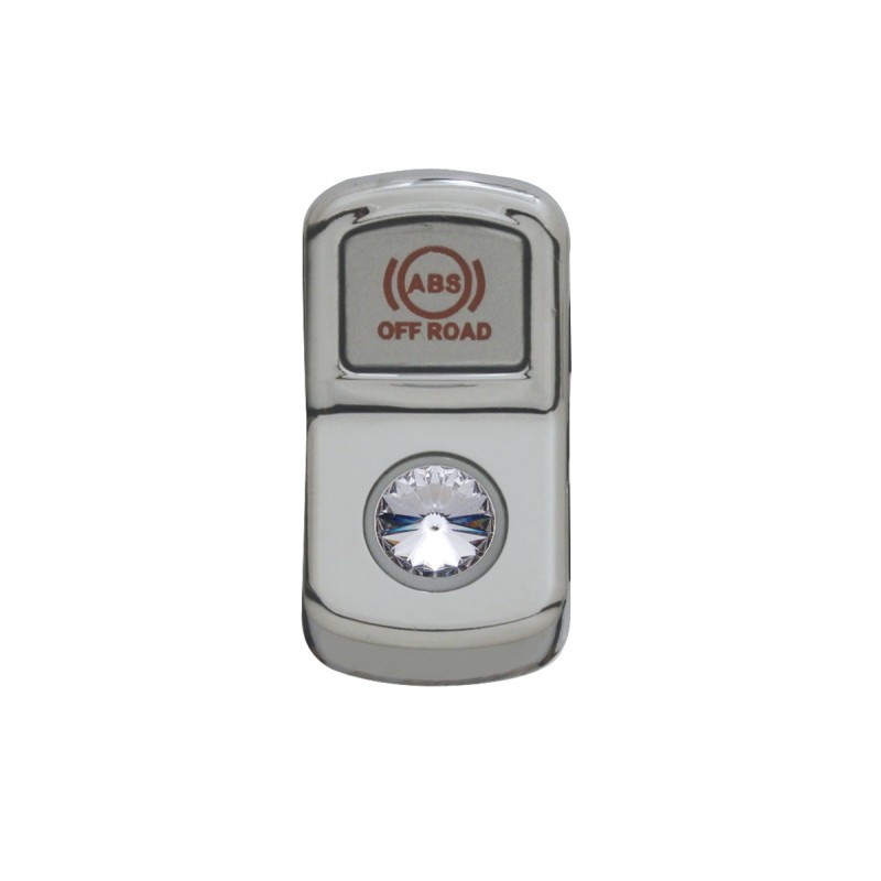 Chrome Plastic "Abs Off Road" Rocker Switch Cover W/ Diamond - Clear