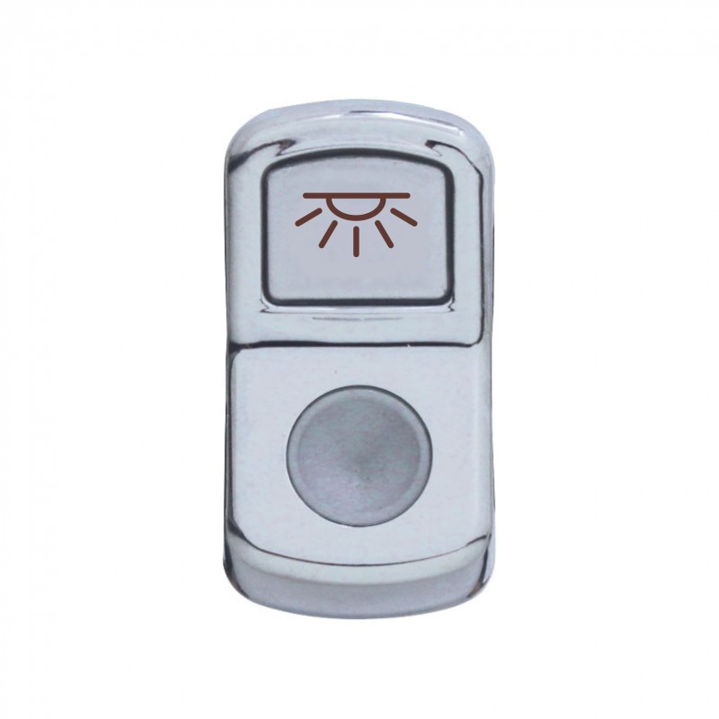 Chrome Plastic "Cab Light" Rocker Switch Cover - Indented