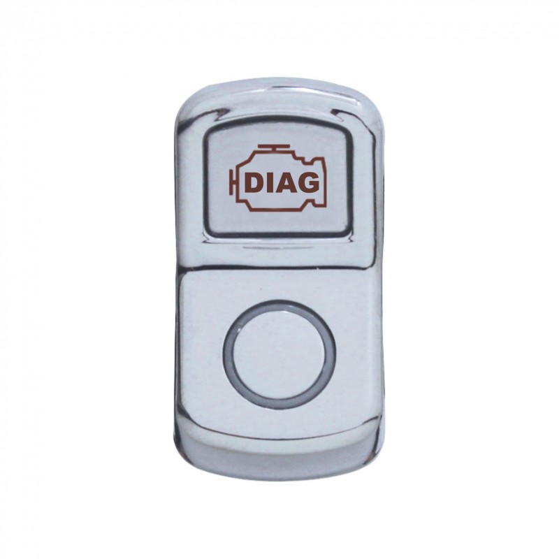 Chrome Plastic "Diagnostic" Rocker Switch Cover - Plain