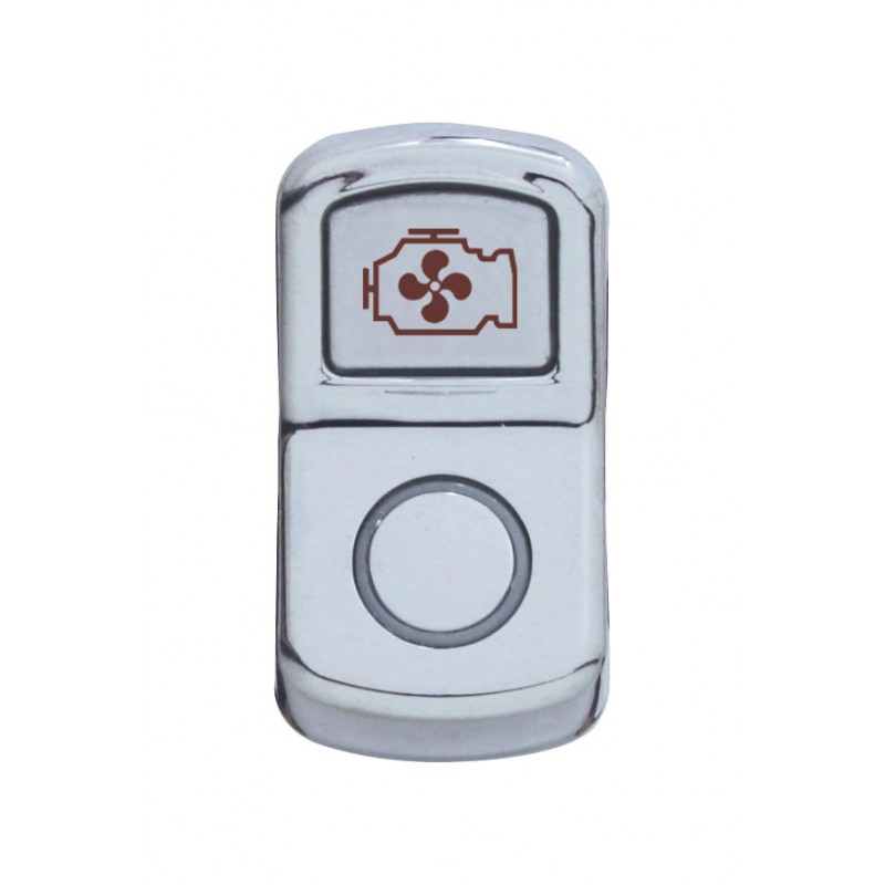 Chrome Plastic "Engine Fan" Rocker Switch Cover - Plain