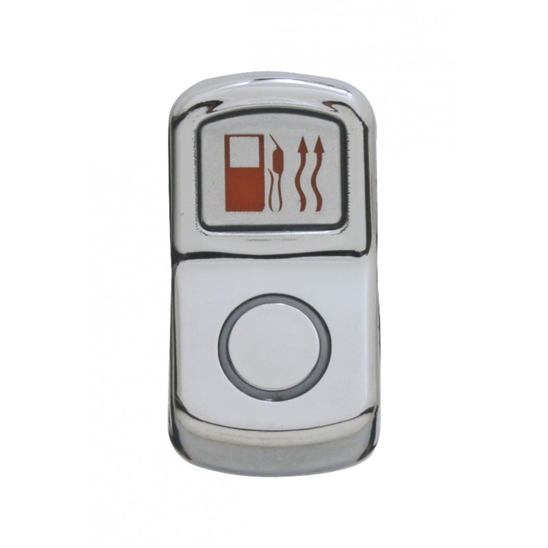 Chrome Plastic "Fuel Heat" Rocker Switch Cover-Plain