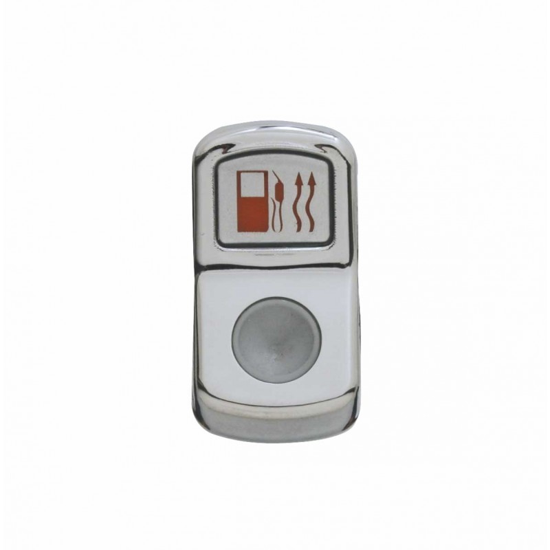 Chrome Plastic "Fuel Heat" Rocker Switch Cover - Indented