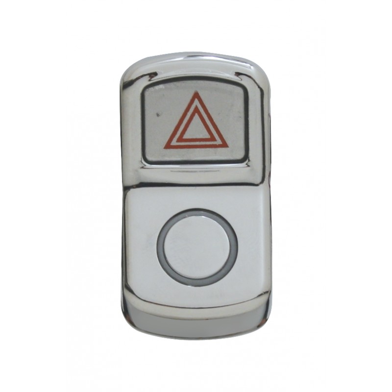 Chrome Plastic "Hazard Light" Rocker Switch Cover-Plain