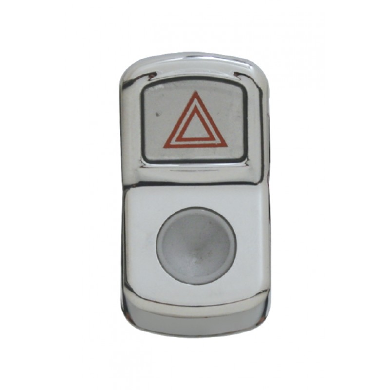Chrome Plastic "Hazard" Rocker Switch Cover - Indented