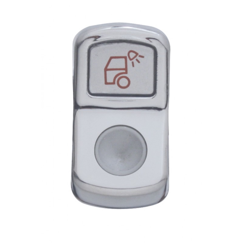 Chrome Plastic "Load Light" Rocker Switch Cover - Indented