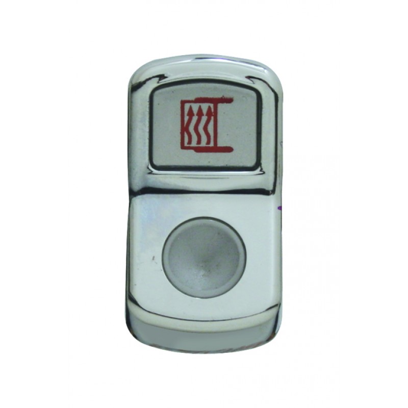 Chrome Plastic "Mirror Heat" Rocker Switch Cover - Indented