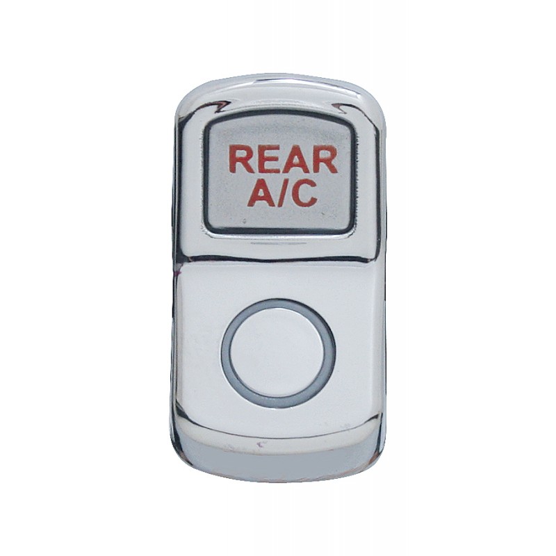 Chrome Plastic "Rear A/C" Rocker Switch Cover - Plain