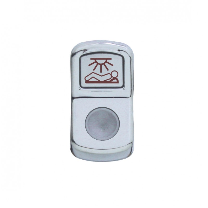 Chrome Plastic "Sleeper Light" Rocker Switch Cover - Indented
