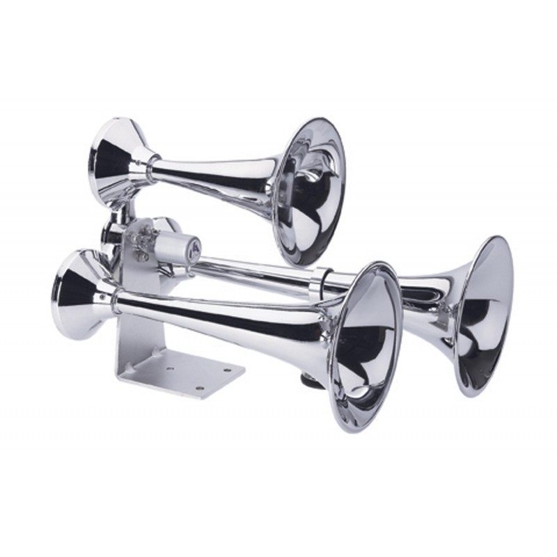 Chrome (Brass/Aluminum) Heavy Duty Train Horn - Classic Style