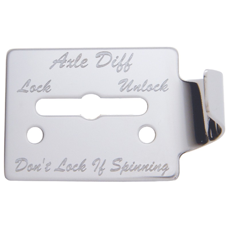 Stainless Steel Peterbilt 359 Axle Differential Switch Guard/2 Screws