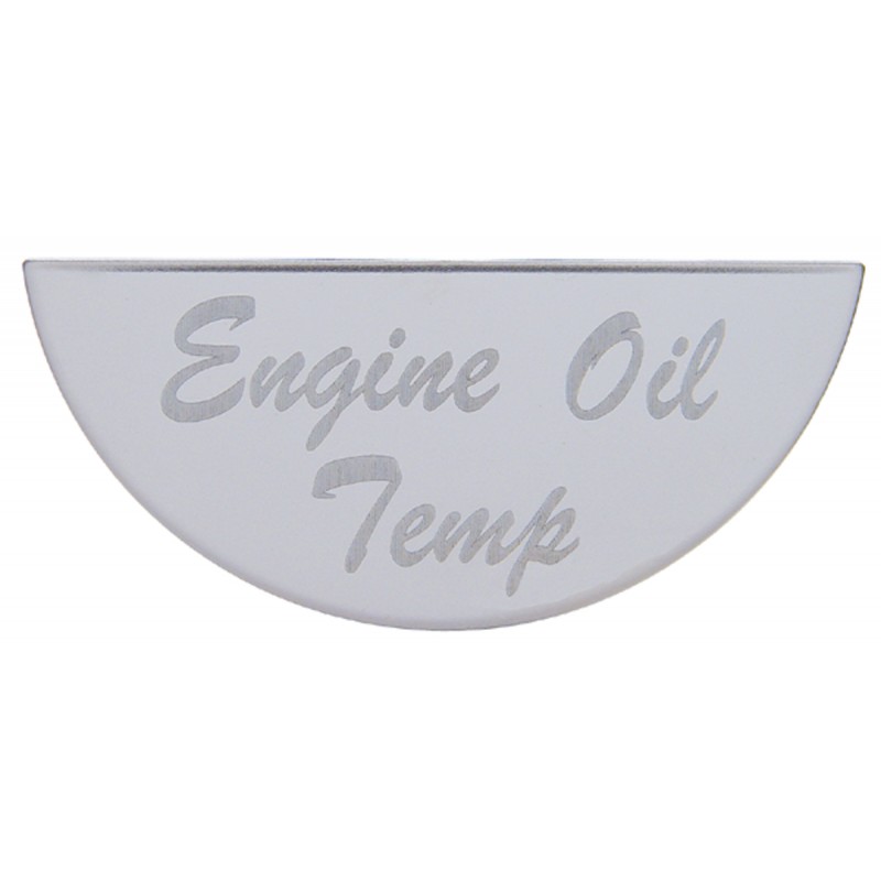 Stainless Steel Peterbilt Gauge Emblem - Engine Oil Temperature