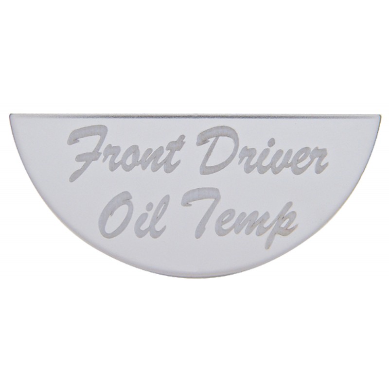 Stainless Steel Peterbilt Gauge Emblem - Front Driver Oil Temperature