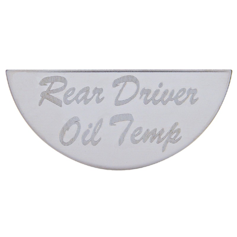 Stainless Steel Peterbilt Gauge Emblem - Rear Driver Temperature
