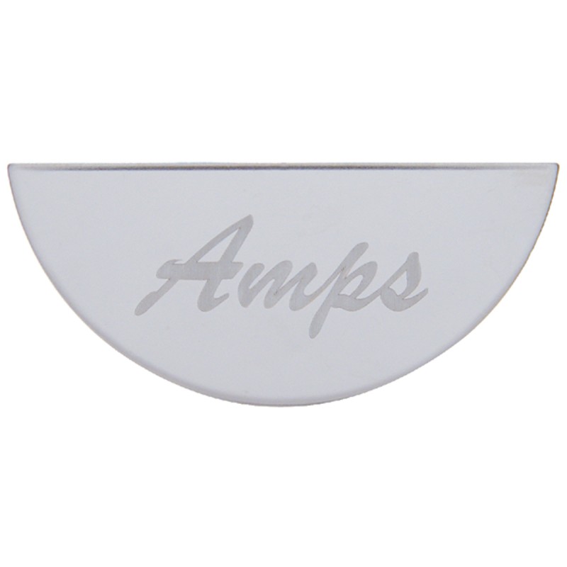 Stainless Steel Peterbilt Gauge Emblem - Amperage (Amps) Check