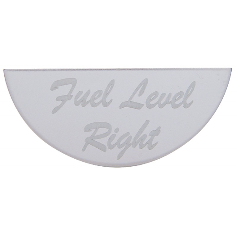 Stainless Steel Peterbilt Gauge Emblem - Fuel Level Right
