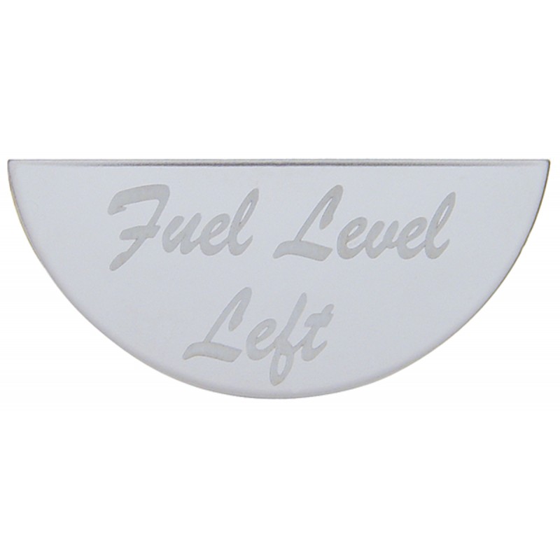 Stainless Steel Peterbilt Gauge Emblem - Fuel Level Left