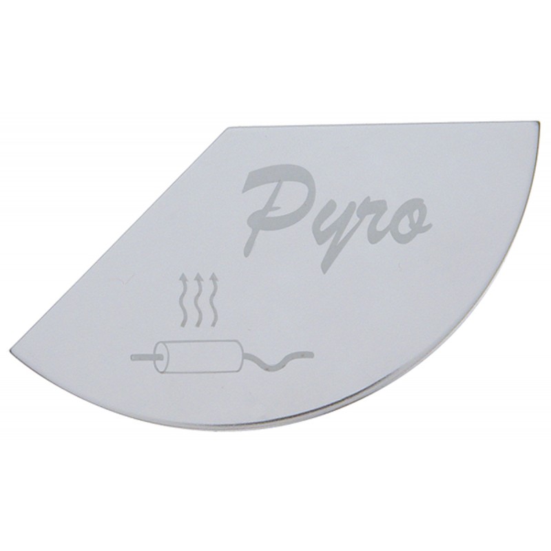 Stainless Steel Peterbilt Gauge Emblem - Pyrometer (1/3 Circle Large)